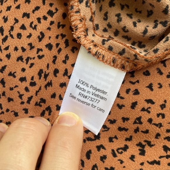 Nine West brown and black animal print midi skirt. - Picture 6 of 13